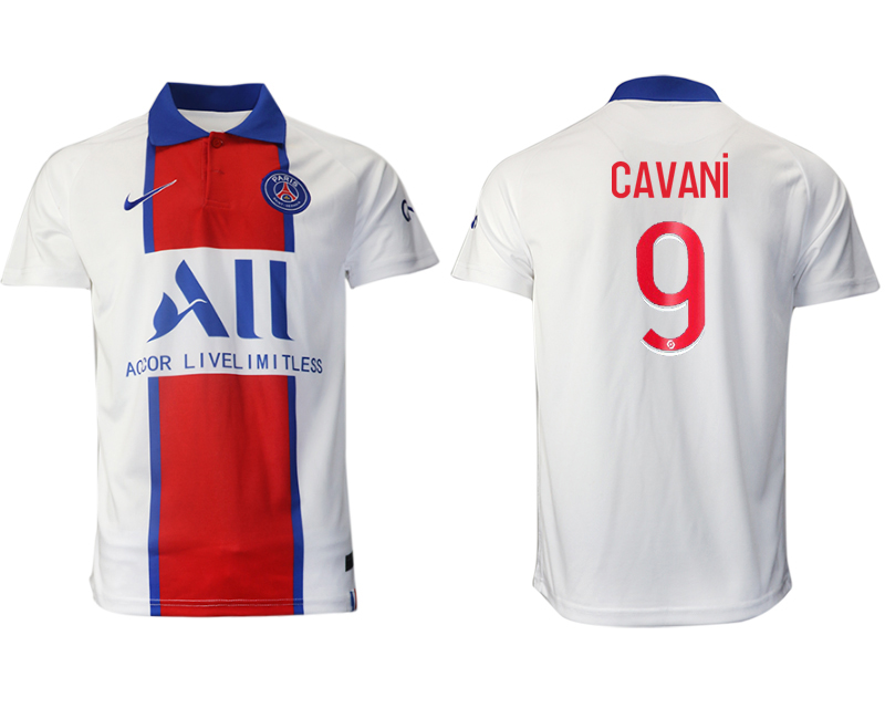 Men 2020-2021 club Paris St German away aaa version #9 white Soccer Jerseys